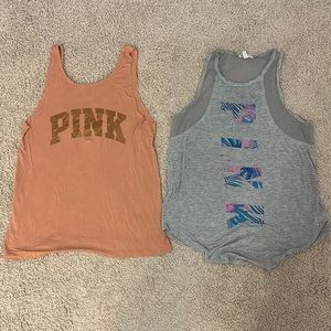 PINK - Set of 2 - Super Soft Branded Tank Tops